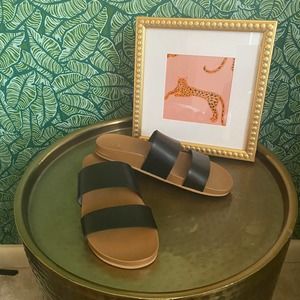 Reef | Women's Black Vista Cushion Thread Sandals Size 6